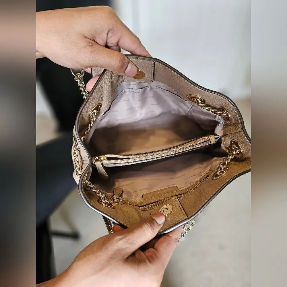 Michael Kors Light Brown Chain Shoulder Bag